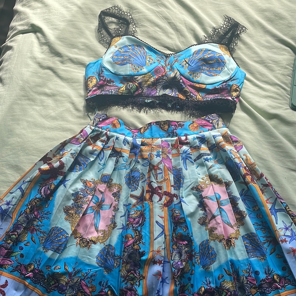 two piece mermaid under the sea theme set